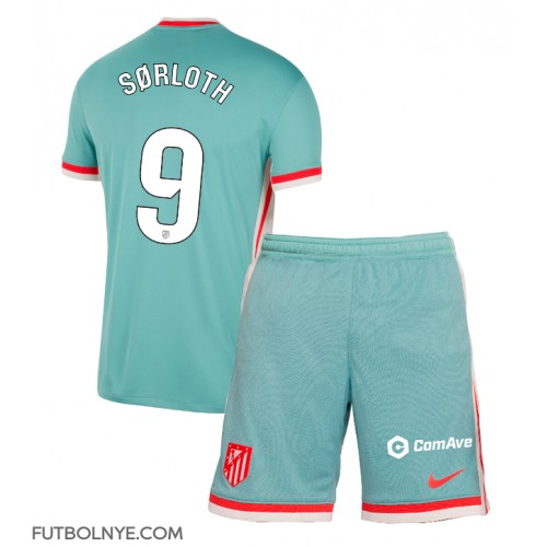 Camiseta Atletico Madrid Alexander Sorloth #9 Visitante Equipación para niños 2024-25 manga corta (+ pantalones cortos)